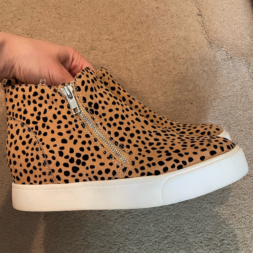 Animal print ankle boots